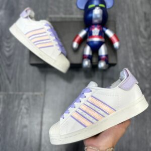 Adidas super star Morado y Blanco Mujer